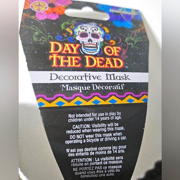 Halloween "Day of the Dead" Angry Skull Venetian Carnival Mask - Picture 2 of 5